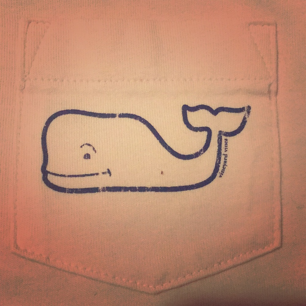 Pink and navy long sleeve {vineyard vines} shirt